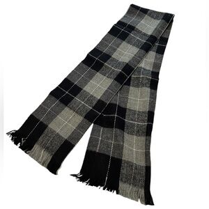 Paris Brand Gray Tartan Plaid Scarf